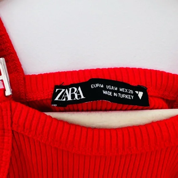 Zara Red Rib Tank - Picture 4 of 4